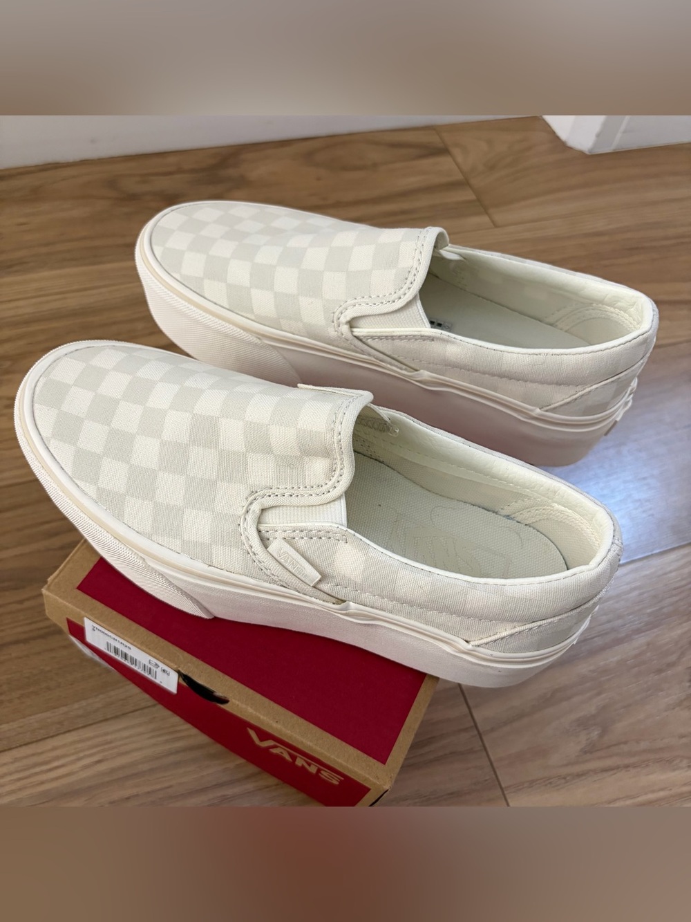 Vans Classic Slip-On Platform Checkerboard Shoe